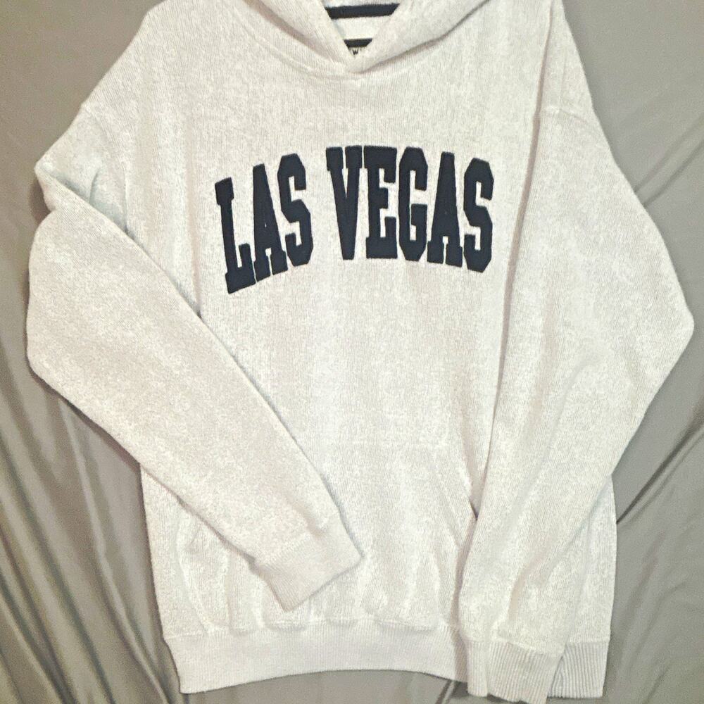 New York Popular Men’s Gray XL Pullover Hoodie Graphic Print Kangaroo Pocket
